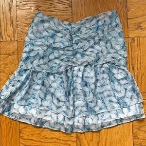 Blue patterned skirt